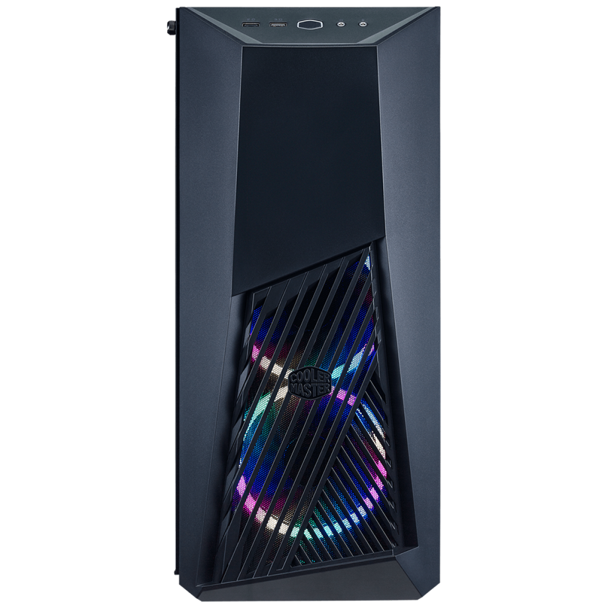 Gabinete Gamer Cooler Master K501L ARGB, Mid Tower, Vidro Temperado, ATX, Black, Sem Fonte, Com 3 Fans, MCB-K501L-KGNN-SR3