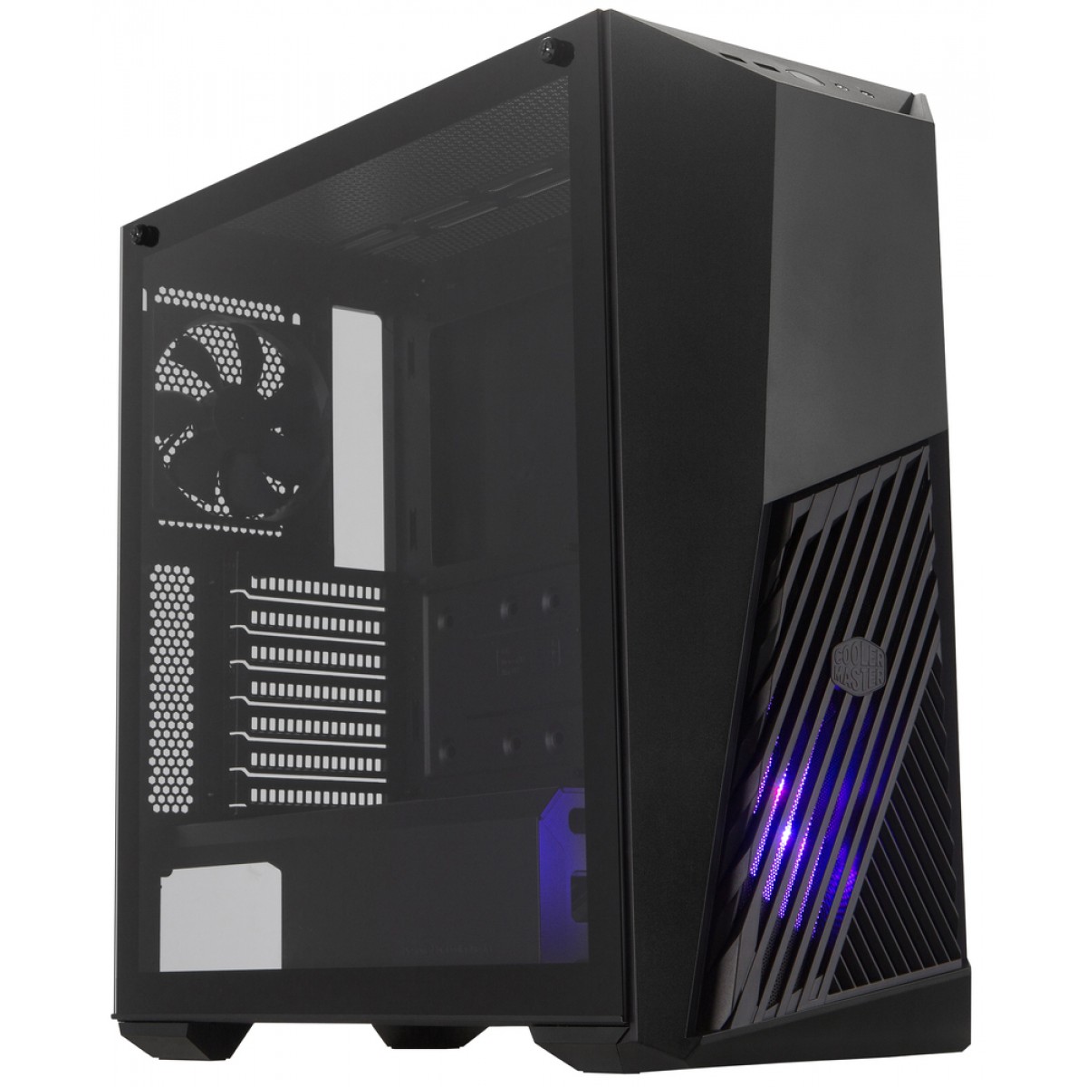 Gabinete Gamer Cooler Master K501L RGB, Mid Tower, Com 2 Fan, Black, Sem Fonte, MCB-K501L-KGNN-SR1