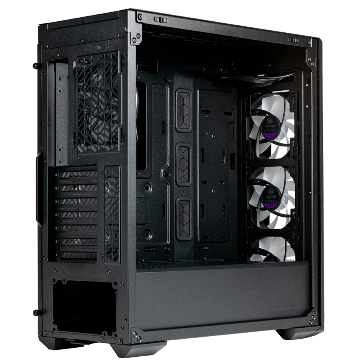 Gabinete Gamer Cooler Master Masterbox 520 Mesh, Mid Tower, Vidro Temperado, E-ATX, Black, Com 3 Fans MB520-KGNN-S00