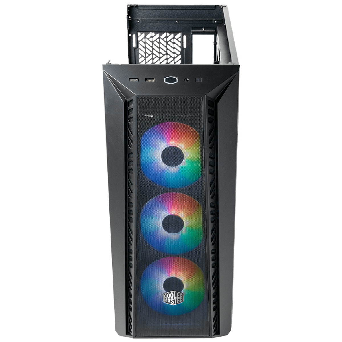 Gabinete Gamer Cooler Master Masterbox 520 Mesh, Mid Tower, Vidro Temperado, E-ATX, Black, Com 3 Fans MB520-KGNN-S00