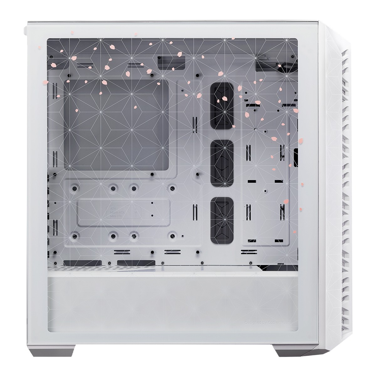 Gabinete Gamer Cooler Master Masterbox 520 Mesh Sakura Limited Edition, Mid Tower, Vidro Temperado, E-ATX, White, Com 3 Fans ARGB, MB520-WGNN-S02