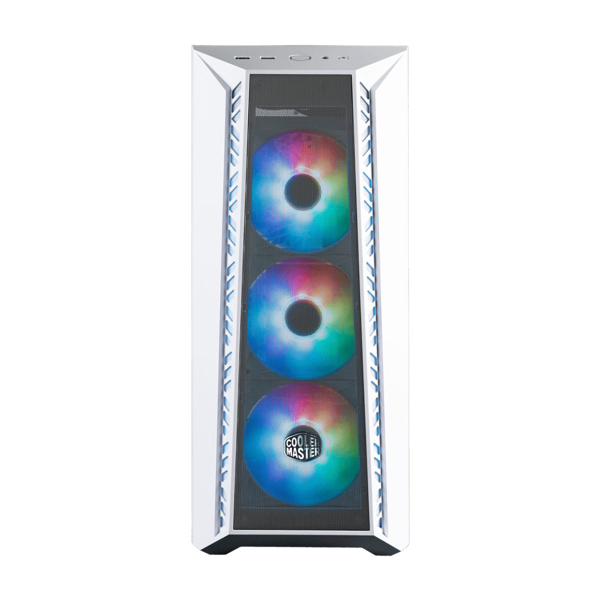 Gabinete Gamer Cooler Master Masterbox 520 Mesh, Vidro Temperado, E-ATX, White, Com 3 Fans ARGB, MB520-WGNN-S00