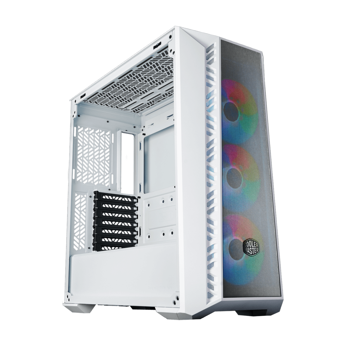 Gabinete Gamer Cooler Master Masterbox 520 Mesh, Vidro Temperado, E-ATX, White, Com 3 Fans ARGB, MB520-WGNN-S00