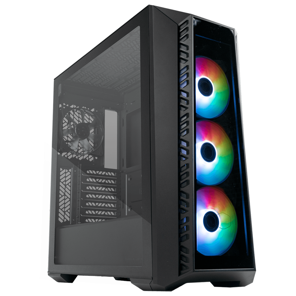 Gabinete Gamer Cooler Master Masterbox 520, Mid Tower, Vidro Temperado, ATX, Black, Com 4 Fans, ARGB, MB520-KGNN-S01