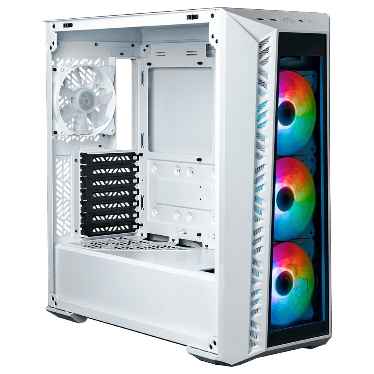 Gabinete Gamer Cooler Master Masterbox 520, Mid Tower, Vidro Temperado, ATX, White, Com 4 Fans, ARGB, MB520-WGNN-S01