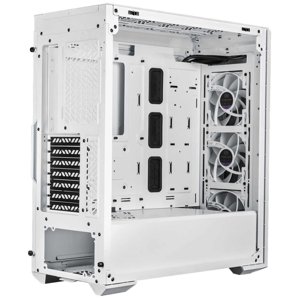 Gabinete Gamer Cooler Master Masterbox 520, Mid Tower, Vidro Temperado, ATX, White, Com 4 Fans, ARGB, MB520-WGNN-S01