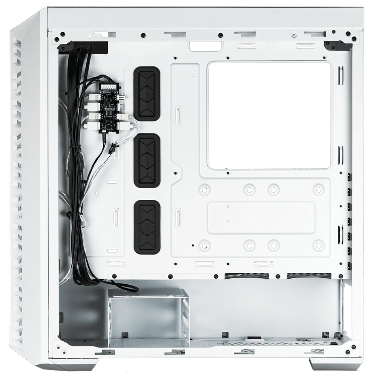 Gabinete Gamer Cooler Master Masterbox 520, Mid Tower, Vidro Temperado, ATX, White, Com 4 Fans, ARGB, MB520-WGNN-S01