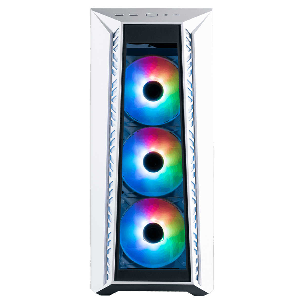 Gabinete Gamer Cooler Master Masterbox 520, Mid Tower, Vidro Temperado, ATX, White, Com 4 Fans, ARGB, MB520-WGNN-S01