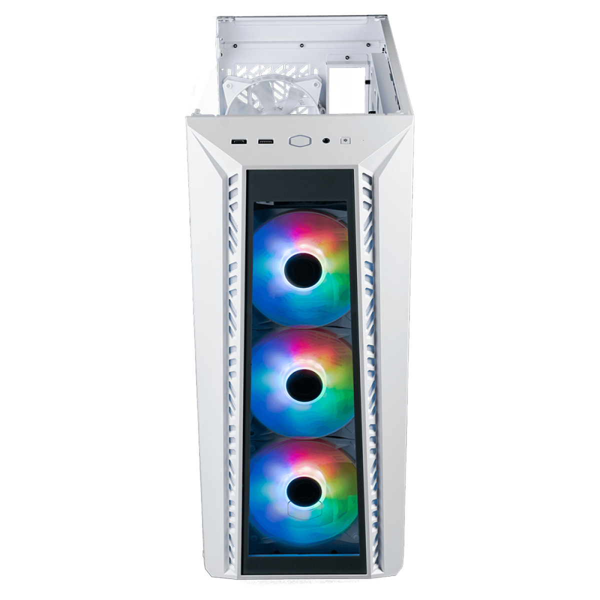 Gabinete Gamer Cooler Master Masterbox 520, Mid Tower, Vidro Temperado, ATX, White, Com 4 Fans, ARGB, MB520-WGNN-S01