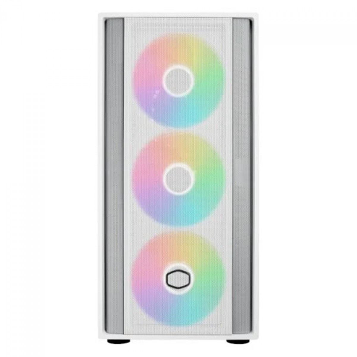 Gabinete Gamer Cooler Master MasterBox 600, Mid Tower, Vidro Temperado, ATX, Sem Fonte, Com 3 Fans ARGB, White, MB600-WGNN-S00
