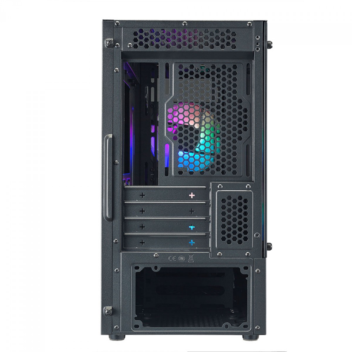 Gabinete Gamer Cooler Master MasterBox MB311L ARGB, Mini Tower, Vidro Temperado, Black, Micro ATX, Sem Fonte, Com 2 Fans, MCB-B311L-KGNN-S02