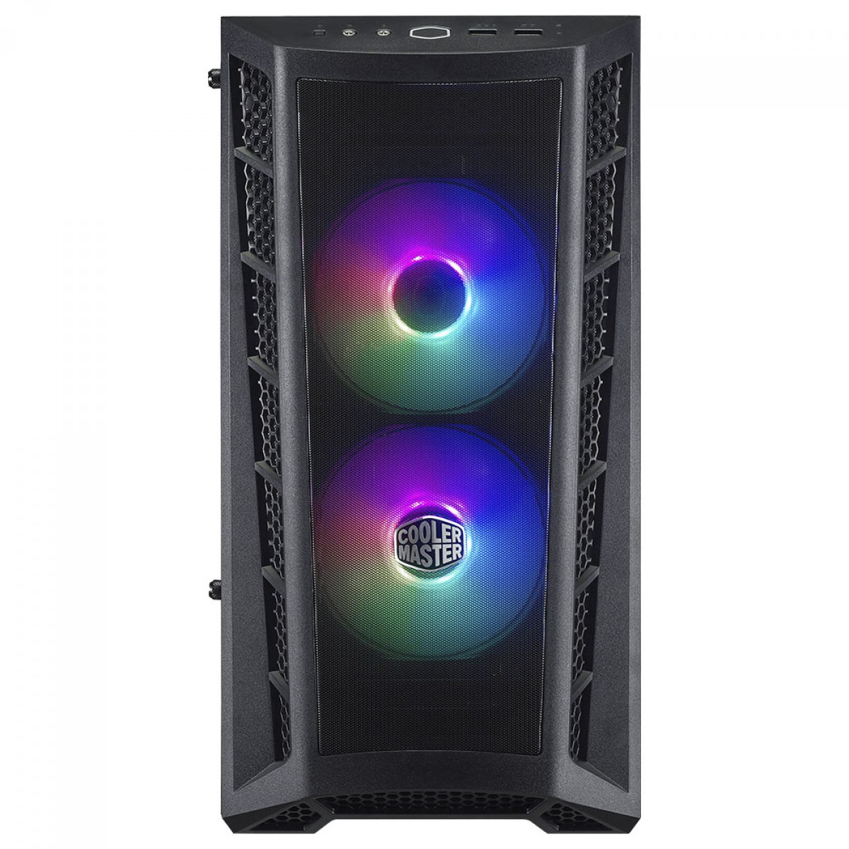 Gabinete Gamer Cooler Master MasterBox MB311L ARGB, Mini Tower, Vidro Temperado, Black, Micro ATX, Sem Fonte, Com 2 Fans, MCB-B311L-KGNN-S02