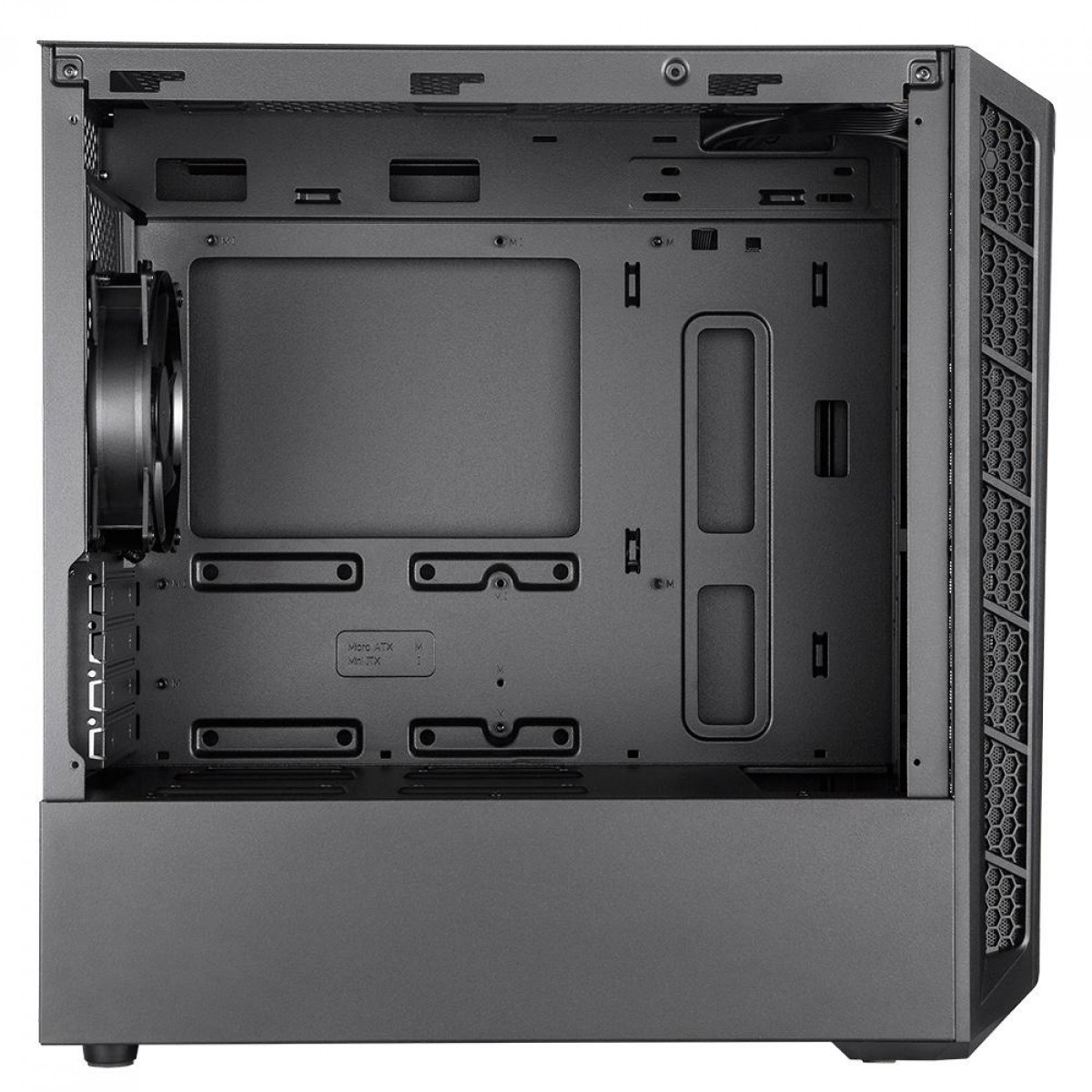 Gabinete Gamer Cooler Master MasterBox MB311L, Mini Tower, Vidro Temperado, Black, Micro ATX, Sem Fonte, Com 1 Fan, MCB-B311L-KGNN-S00