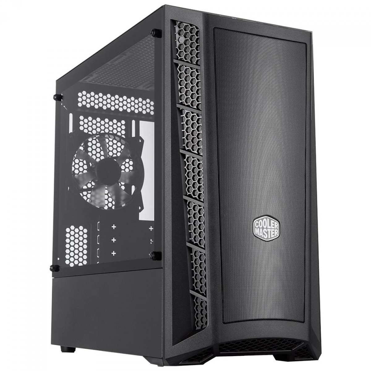 Gabinete Gamer Cooler Master MasterBox MB311L, Mini Tower, Vidro Temperado, Black, Micro ATX, Sem Fonte, Com 1 Fan, MCB-B311L-KGNN-S00