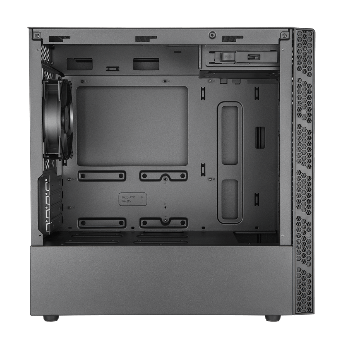 Gabinete Gamer Cooler Master Masterbox MB400L, Mini Tower, Black, MCB-B400L-KG5N-S00, Com ODD, Sem Fonte, Com 1 Fan