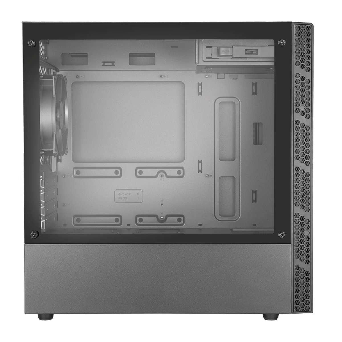 Gabinete Gamer Cooler Master Masterbox MB400L, Mini Tower, Black, MCB-B400L-KG5N-S00, Com ODD, Sem Fonte, Com 1 Fan