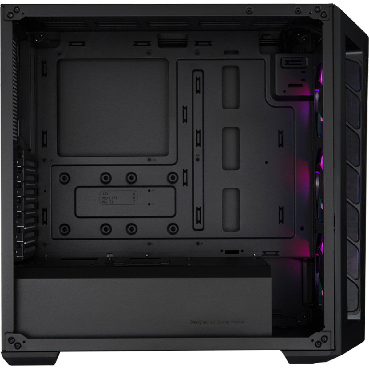 Gabinete Gamer Cooler Master Masterbox MB511, ARGB, Mid Tower, Black, Sem Fonte, Com 3 Fans, MCB-B511D-KGNN-RGA