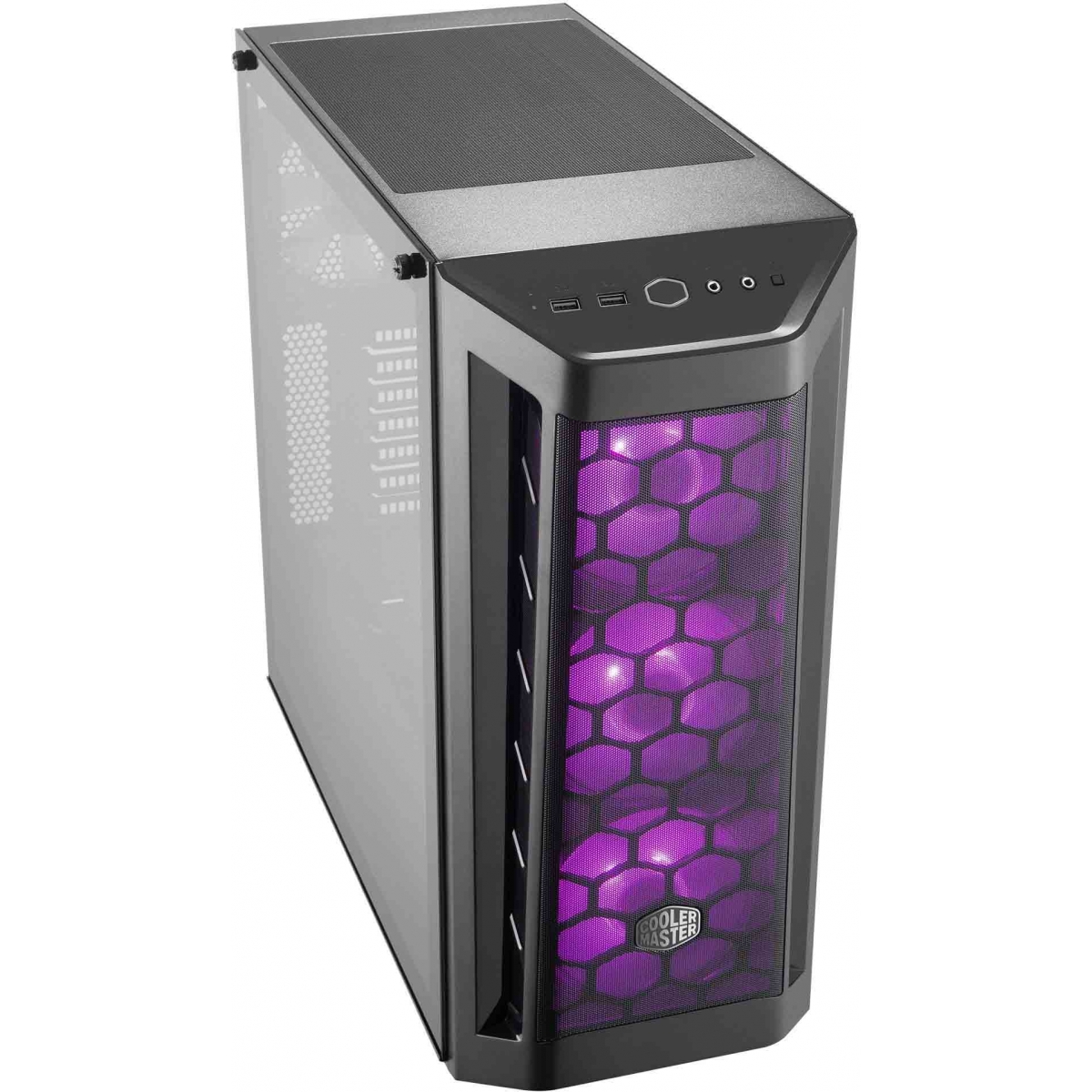 Gabinete Gamer Cooler Master Masterbox MB511 RGB, Mid Tower, Black, Sem Fonte, Com 4 Fans, MCB-B511D-KGNN-RGB