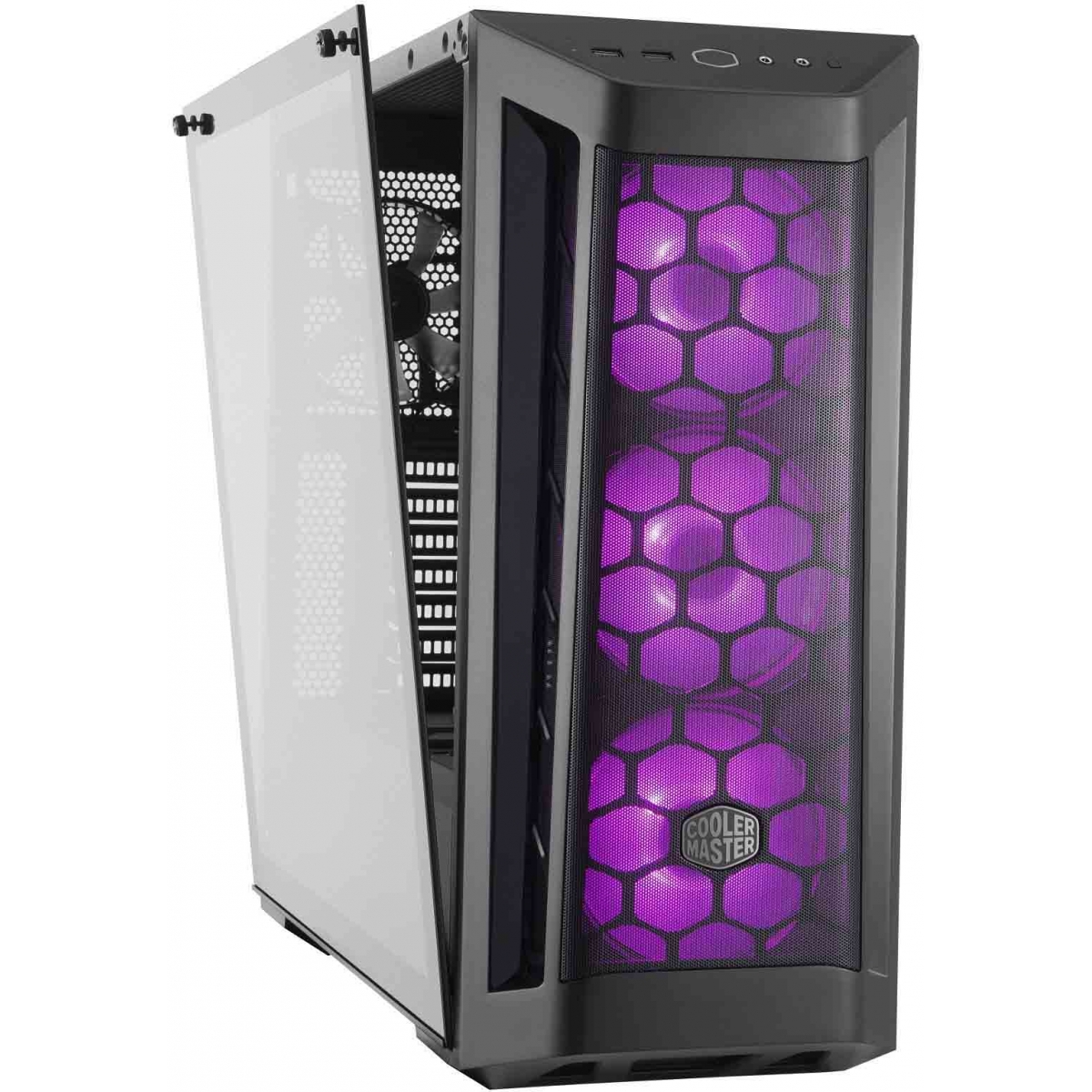 Gabinete Gamer Cooler Master Masterbox MB511 RGB, Mid Tower, Black, Sem Fonte, Com 4 Fans, MCB-B511D-KGNN-RGB