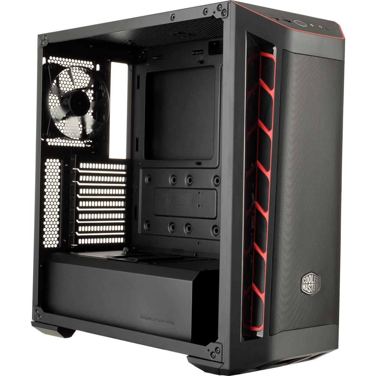 Gabinete Gamer Cooler Master Masterbox MB511 TG, Mid Tower, Vidro Temperado, Red, MCB-B511D-KGNN-S00, Sem Fonte, Com 1 Fan