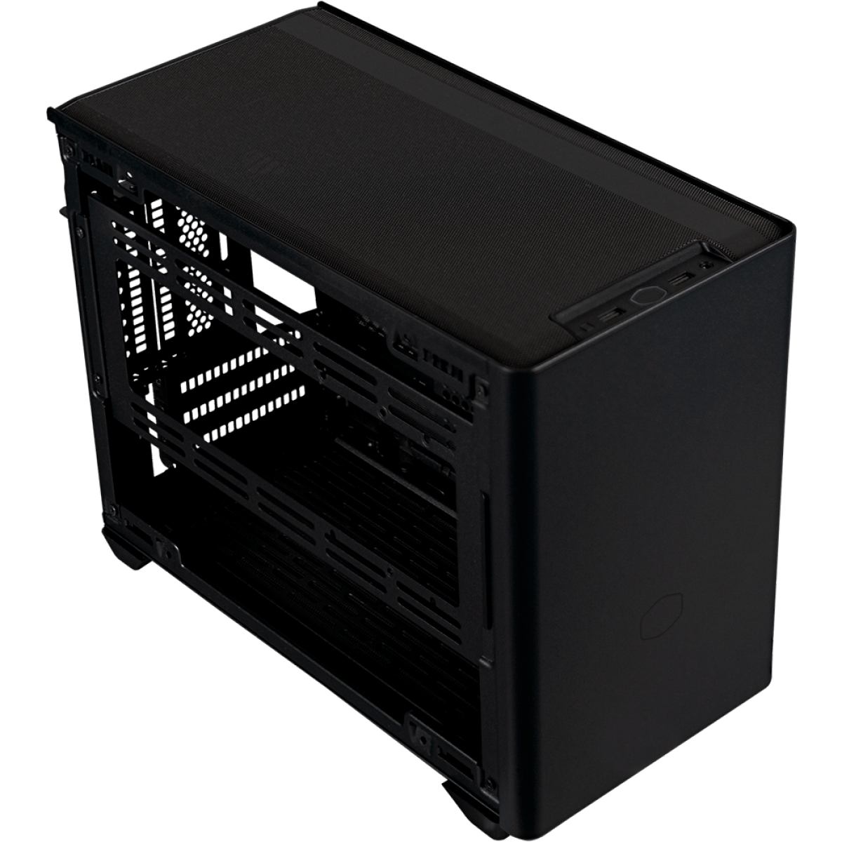 Gabinete Gamer Cooler Master MasterBox NR200P, Black, Mini ITX, Vidro Temperado, Sem Fonte, Com 2 Fans, MCB-NR200P-KGNN-S00