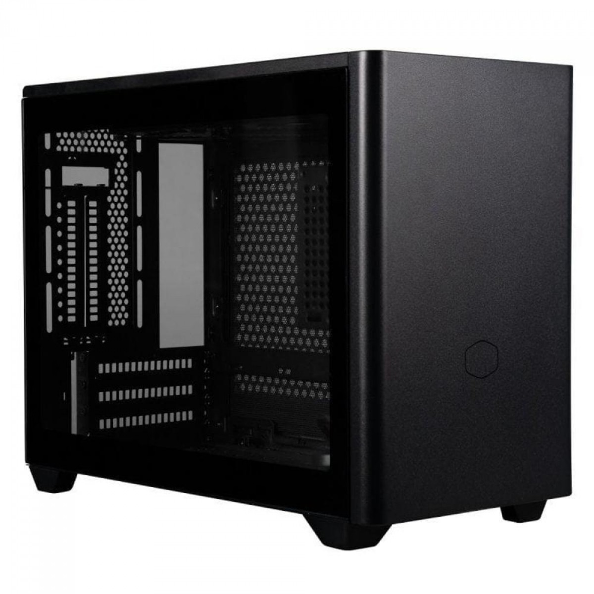 Gabinete Gamer Cooler Master MasterBox NR200P, Black, Mini ITX, Vidro Temperado, Sem Fonte, Com 2 Fans, MCB-NR200P-KGNN-S00