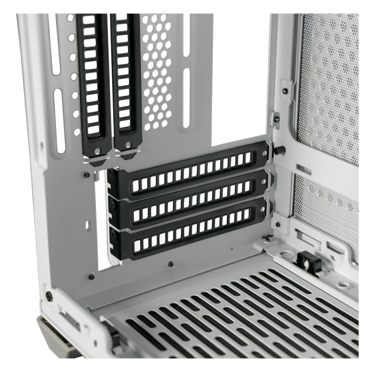 Gabinete Gamer Cooler Master MasterBox NR200P, White, Mini ITX, Vidro Temperado, Sem Fonte, Com 2 Fans, MCB-NR200P-WGNN-S00