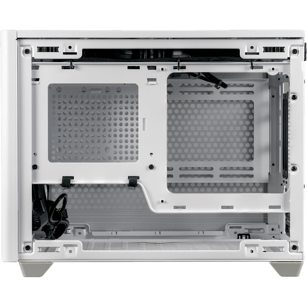 Gabinete Gamer Cooler Master MasterBox NR200P, White, Mini ITX, Vidro Temperado, Sem Fonte, Com 2 Fans, MCB-NR200P-WGNN-S00