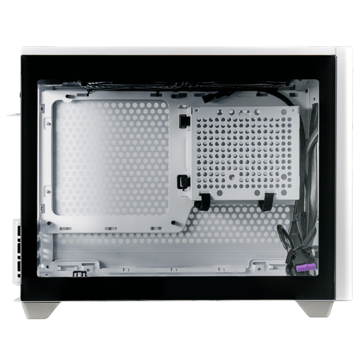 Gabinete Gamer Cooler Master MasterBox NR200P, White, Mini ITX, Vidro Temperado, Sem Fonte, Com 2 Fans, MCB-NR200P-WGNN-S00