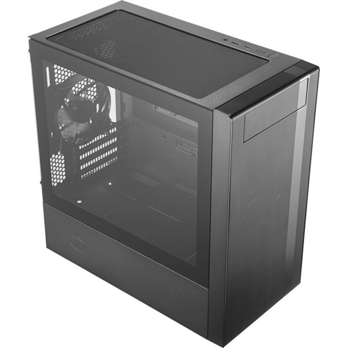 Gabinete Gamer Cooler Master, MasterBox NR400, Mini Tower, Vidro Temperado, Black, Sem Fonte, Com 2 Fans, MCB-NR400-KG5N-S00