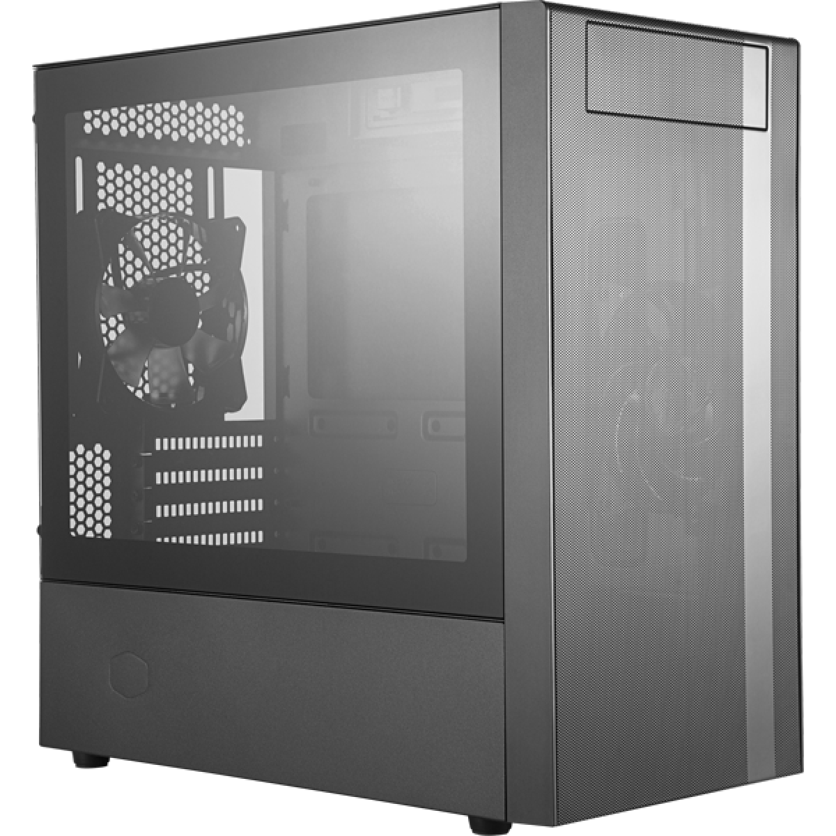 Gabinete Gamer Cooler Master, MasterBox NR400, Mini Tower, Vidro Temperado, Black, Sem Fonte, Com 2 Fans, MCB-NR400-KG5N-S00