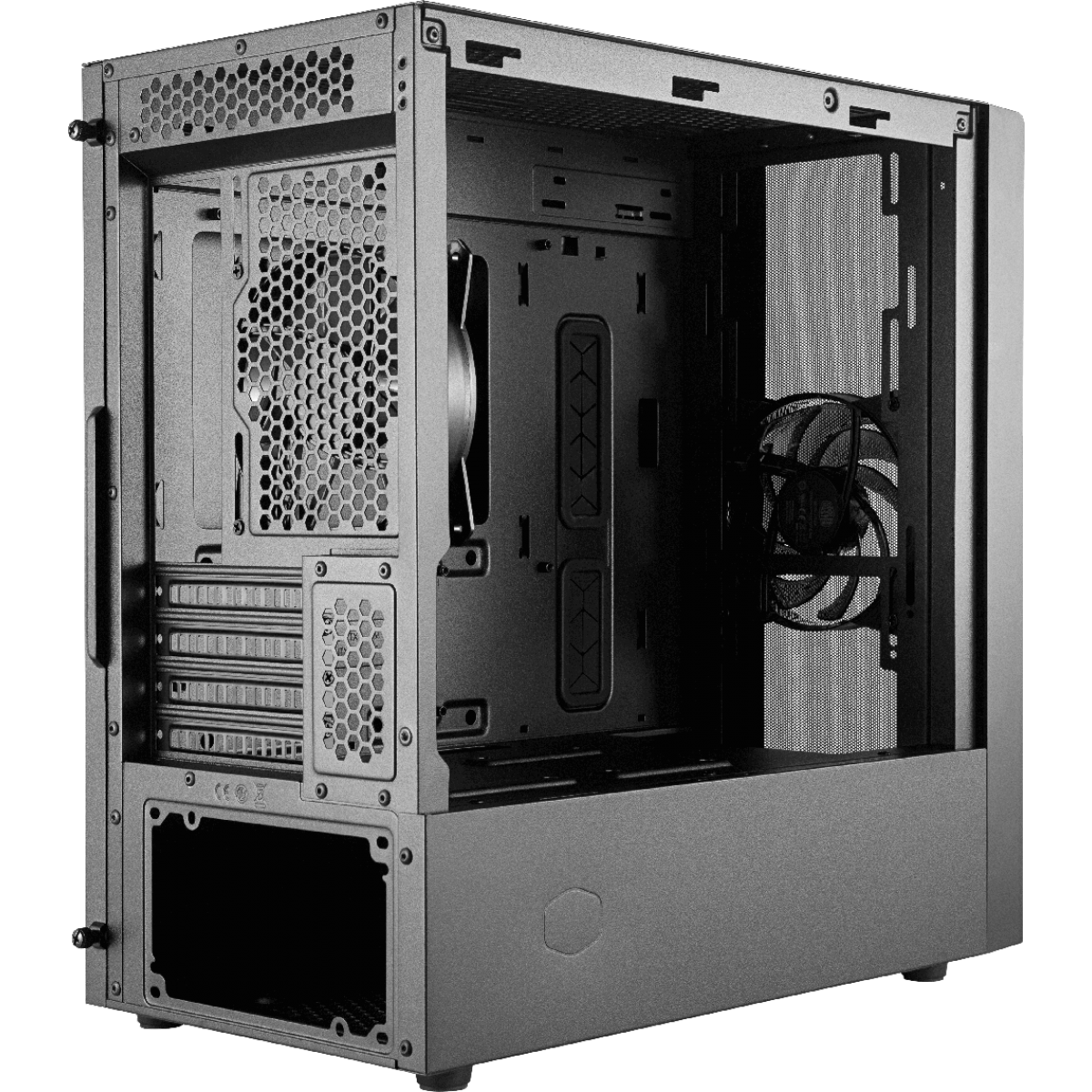 Gabinete Gamer Cooler Master MasterBox NR400, Mini Tower, Vidro Temperado, Com 2 Fans, Black, Sem Fonte, MCB-NR400-KGNN-S00