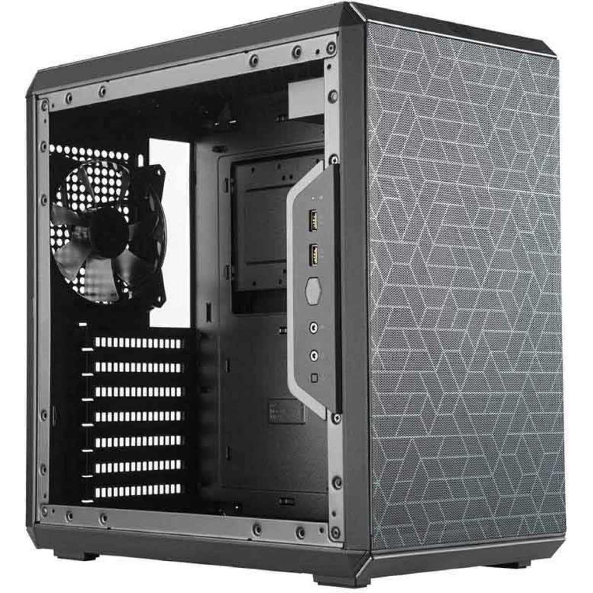Gabinete Gamer Cooler Master Masterbox Q500L, Mid Tower, Black, Sem Fonte, Com 1 Fan, MCB-Q500L-KANN-S00