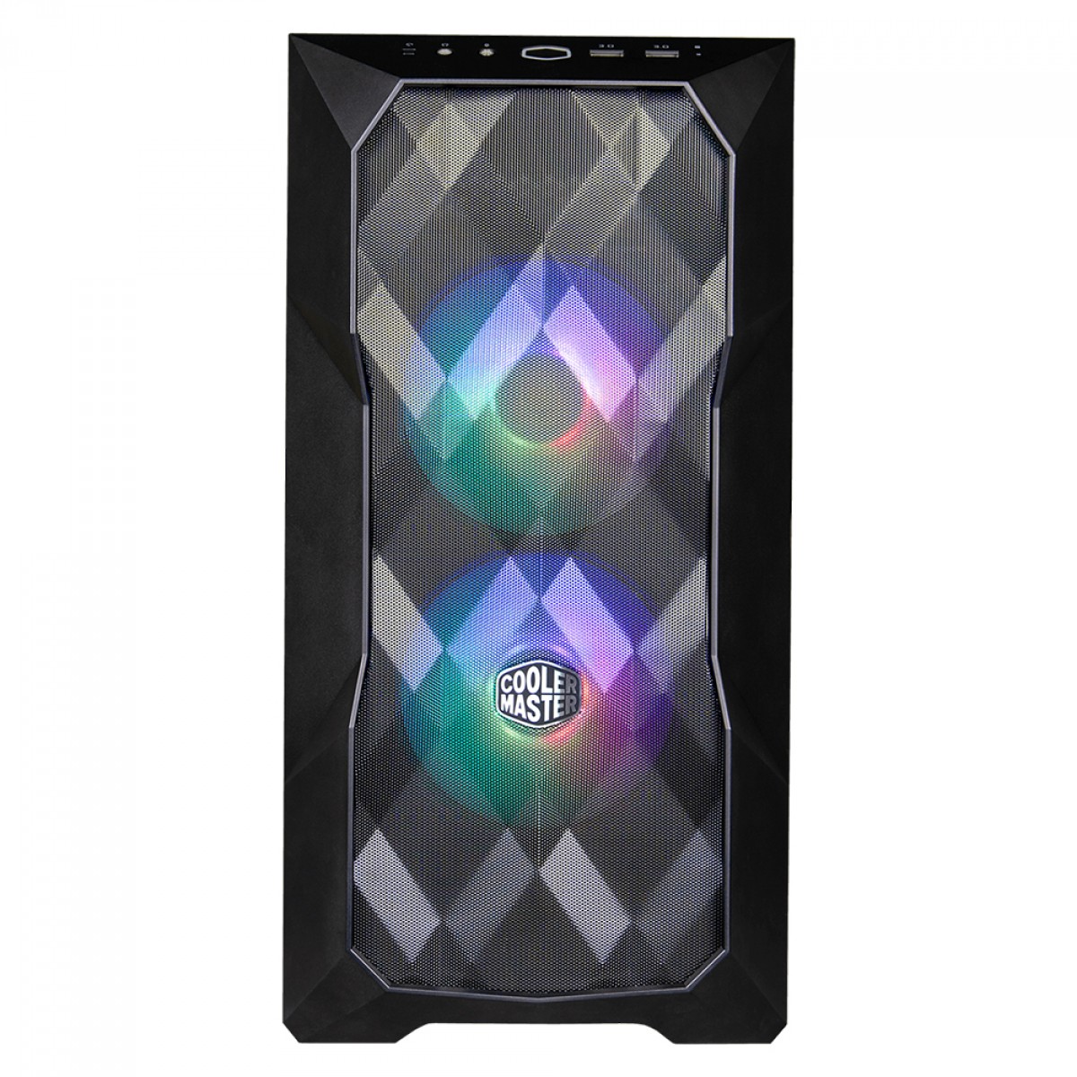 Gabinete Gamer Cooler Master Masterbox TD300 Mesh, Mid Tower, Vidro Temperado, Black, Sem Fonte, Com 2 Fans, TD300-KGNN-S00