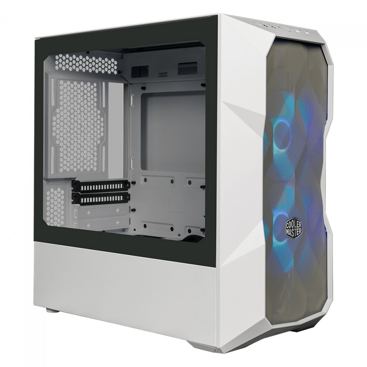 Gabinete Gamer Cooler Master Masterbox TD300 Mesh, Mid Tower, Vidro Temperado, White, Sem Fonte, Com 2 Fans, TD300-WGNN-S00
