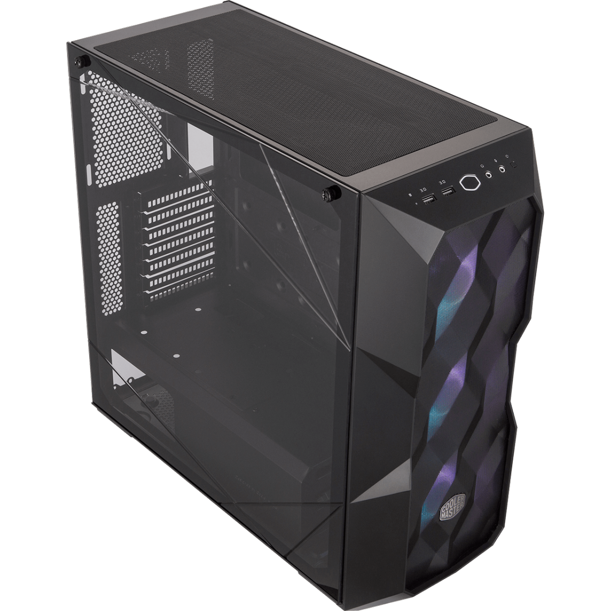 Gabinete Gamer Cooler Master Masterbox TD500 Mesh, Mid Tower, Vidro Temperado, Black, Sem Fonte, Com 3 Fans, MCB-D500D-KGNN-S01