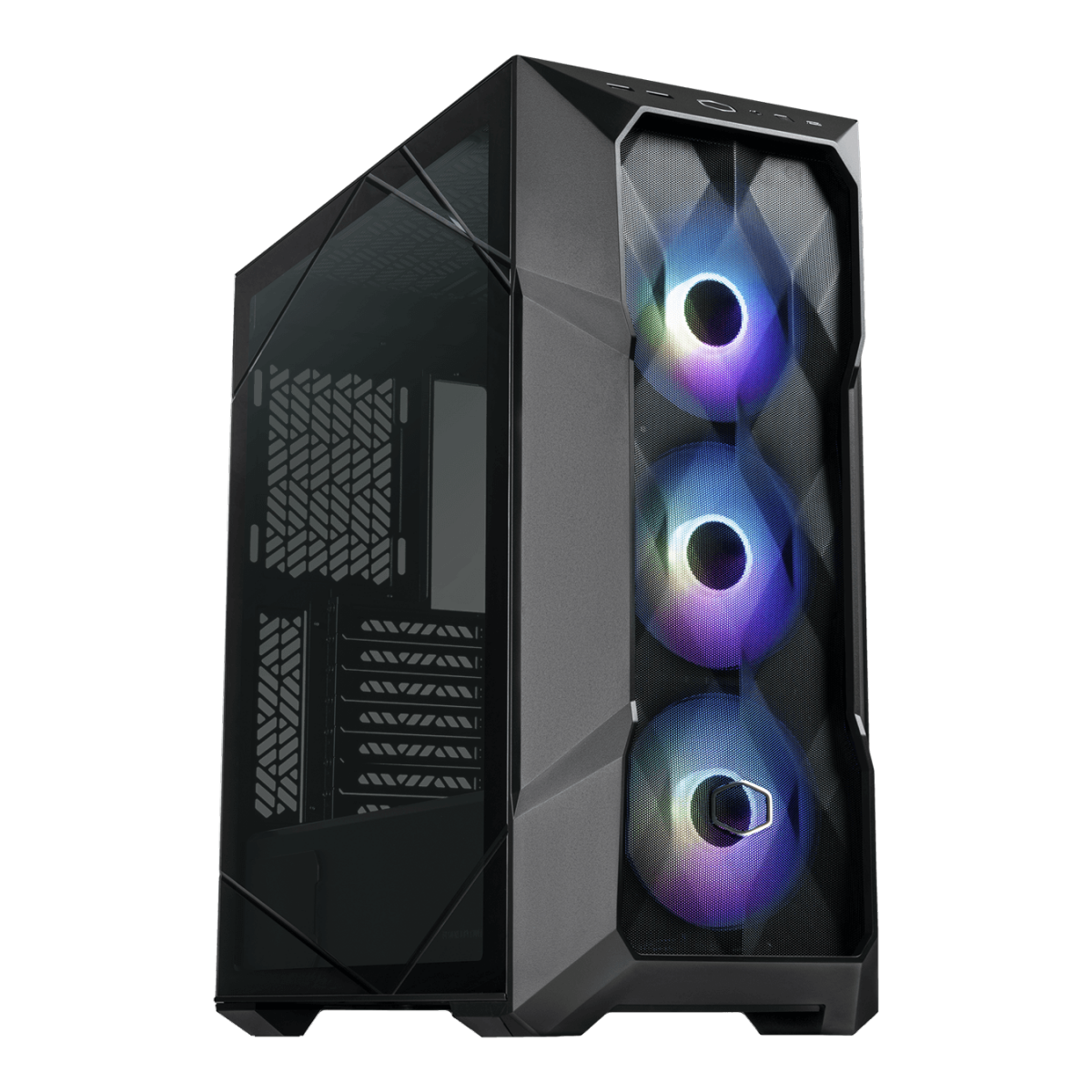 Gabinete Gamer Cooler Master Masterbox TD500 Mesh V2, Mid Tower, ATX, Vidro Temperado, Sem Fonte, Com 3 Fan, ARGB, Black, TD500V2-KGNN-S00