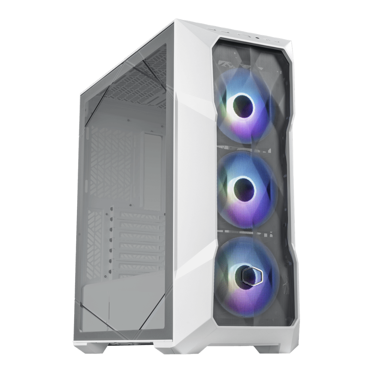 Gabinete Gamer Cooler Master Masterbox TD500 Mesh V2, Mid Tower, ATX, Vidro Temperado, Sem Fonte, Com 3 Fan, ARGB, White, TD500V2-WGNN-S00