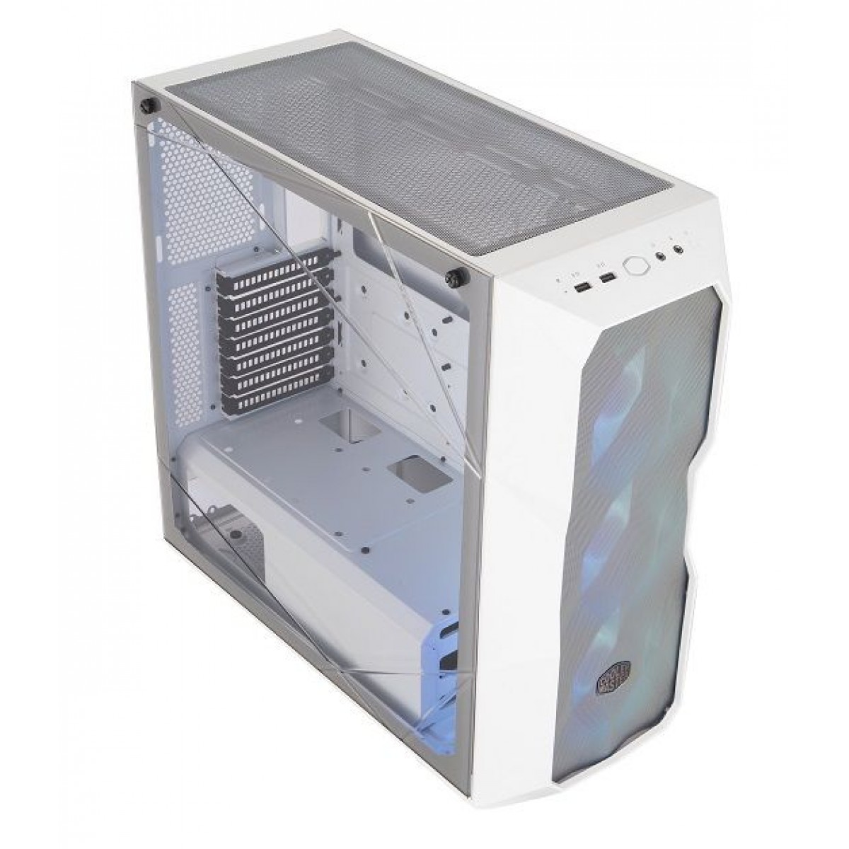 Gabinete Gamer Cooler Master Masterbox TD500 Mesh White, Mid Tower, Vidro Temperado, White, Sem Fonte, Com 3 Fans, MCB-D500D-WGNN-S01