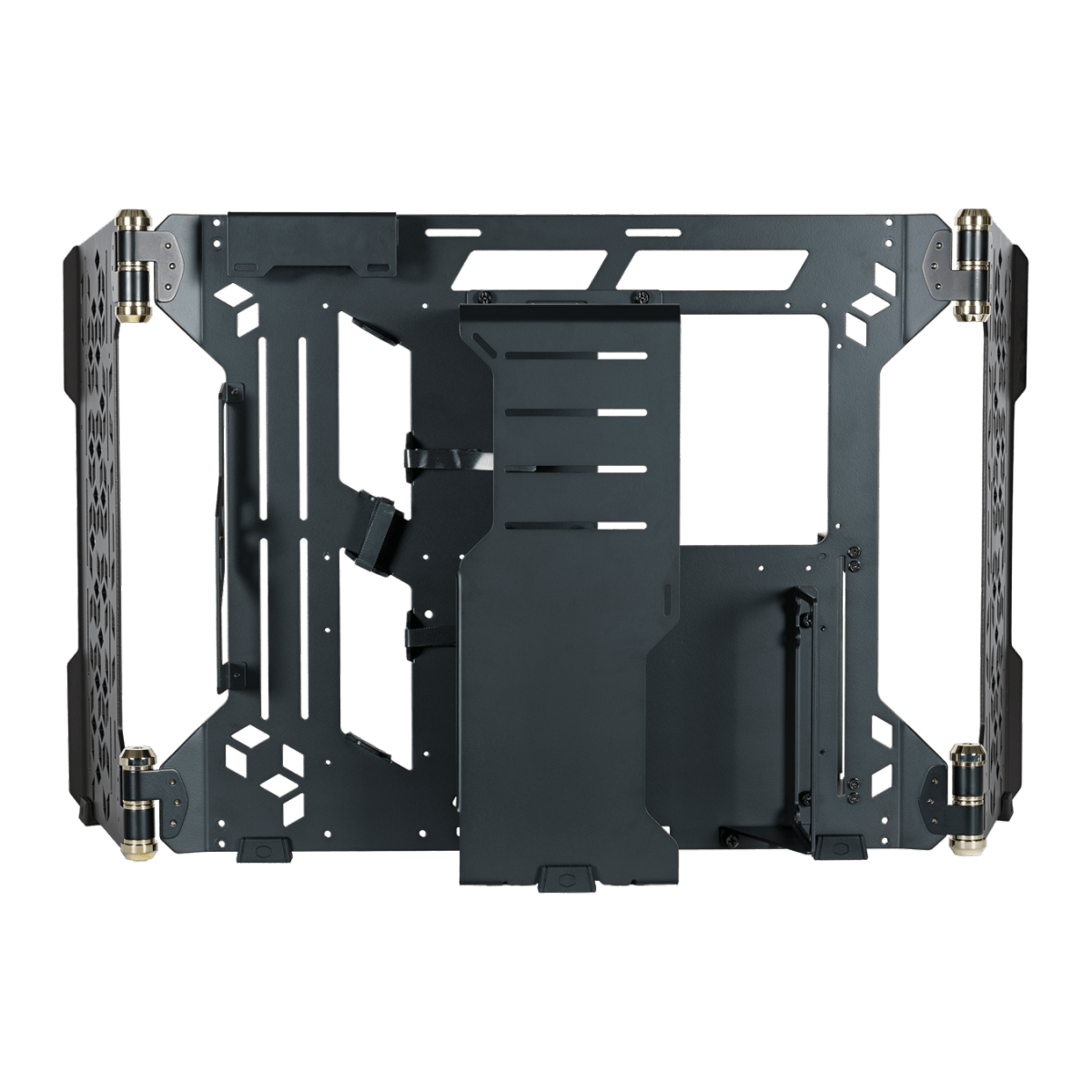 Gabinete Gamer Cooler Master MasterFrame 700, Sem Fonte, Sem Fan, Vidro Temperado, Black, MCF-MF700-KGNN-S00