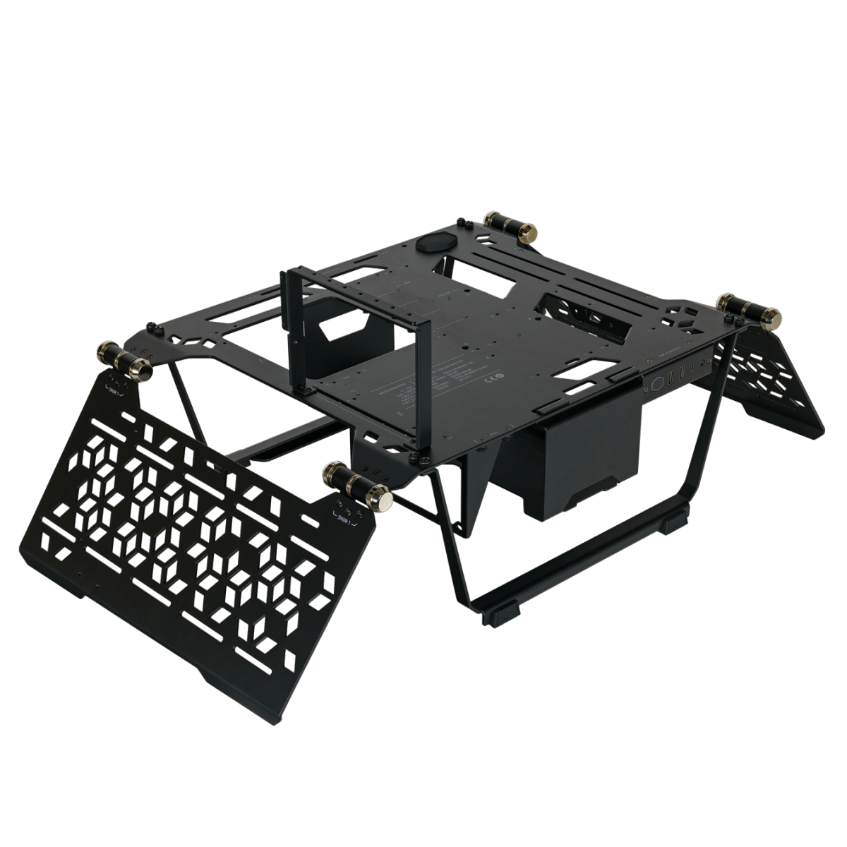 Gabinete Gamer Cooler Master MasterFrame 700, Sem Fonte, Sem Fan, Vidro Temperado, Black, MCF-MF700-KGNN-S00