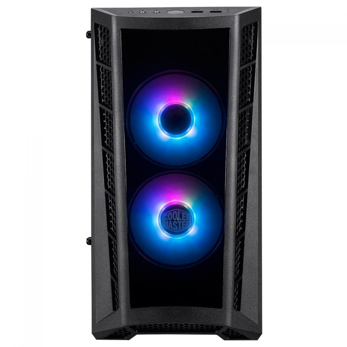Gabinete Gamer Cooler Master MB320L ARGB, Mini Tower, ARGB, Vidro Temperado, Black, Com 2 Fans, Sem Fonte, MCB-B320L-KGNN-S02