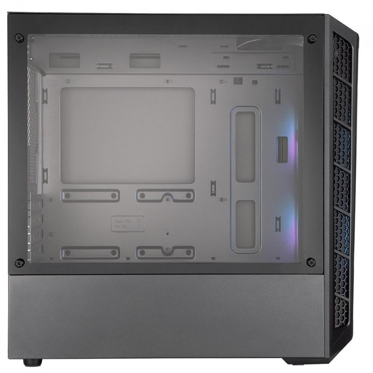 Gabinete Gamer Cooler Master MB320L ARGB, Mini Tower, ARGB, Vidro Temperado, Black, Com 2 Fans, Sem Fonte, MCB-B320L-KGNN-S02