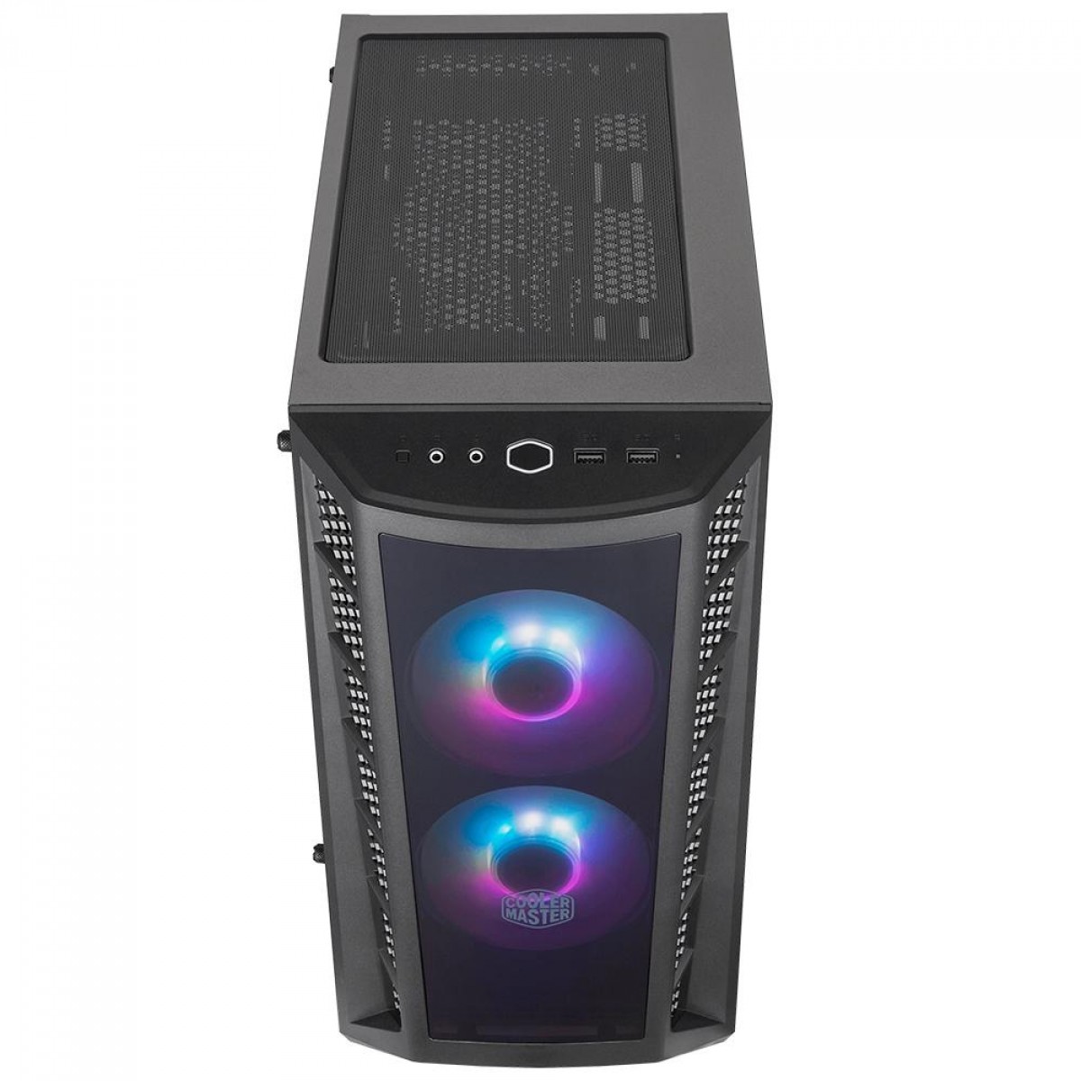Gabinete Gamer Cooler Master MB320L ARGB, Mini Tower, ARGB, Vidro Temperado, Black, Com 2 Fans, Sem Fonte, MCB-B320L-KGNN-S02