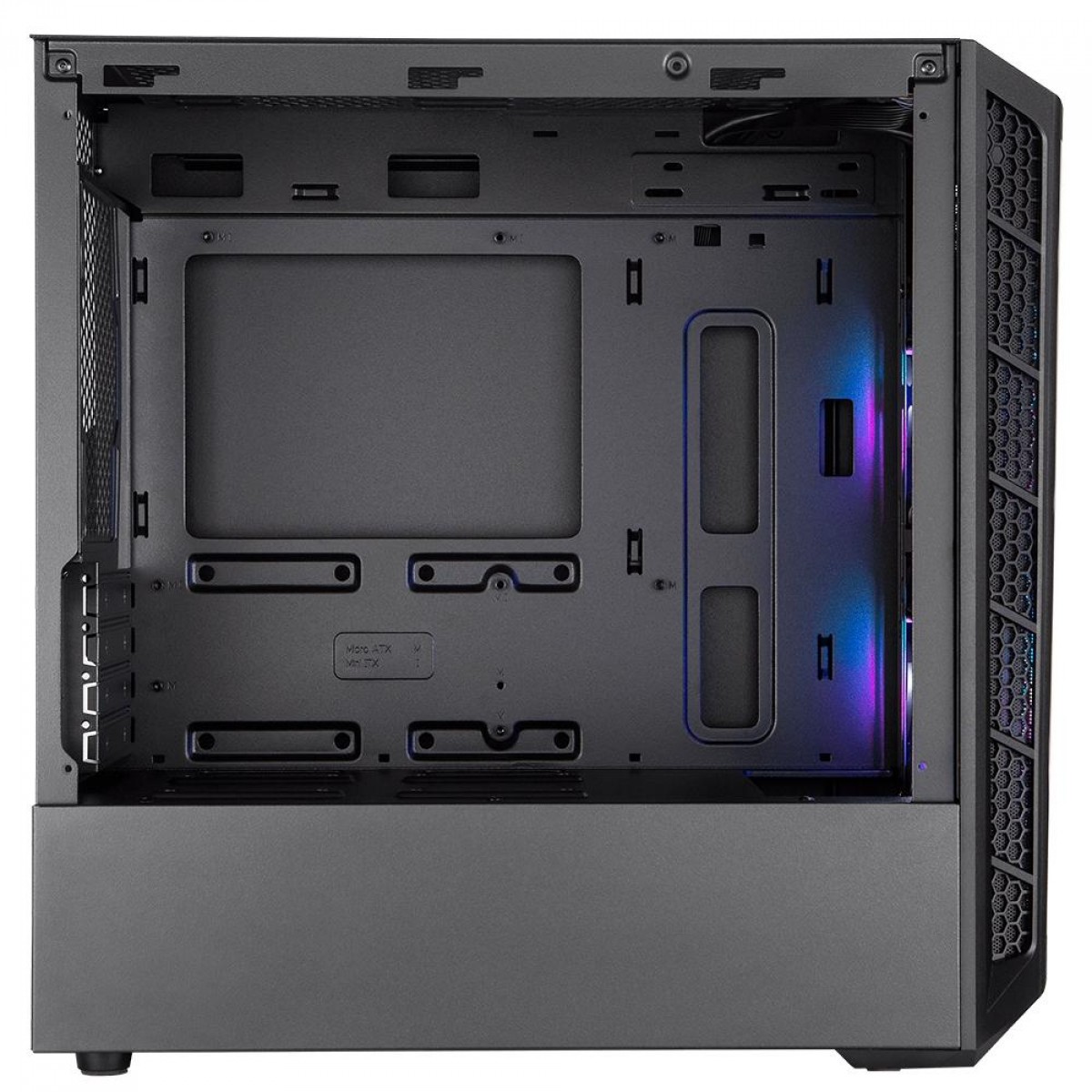 Gabinete Gamer Cooler Master MB320L ARGB, Mini Tower, ARGB, Vidro Temperado, Black, Com 2 Fans, Sem Fonte, MCB-B320L-KGNN-S02