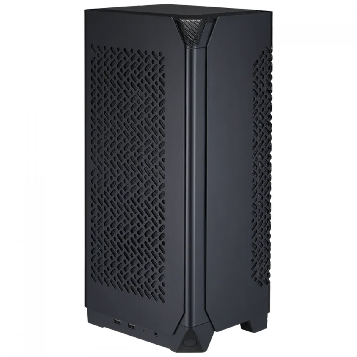 Gabinete Gamer Cooler Master Ncore 100 Air, Mini Tower, Mini ITX, Sem Fonte, Com 2 fans, Preto, NR100-KNNN-S00