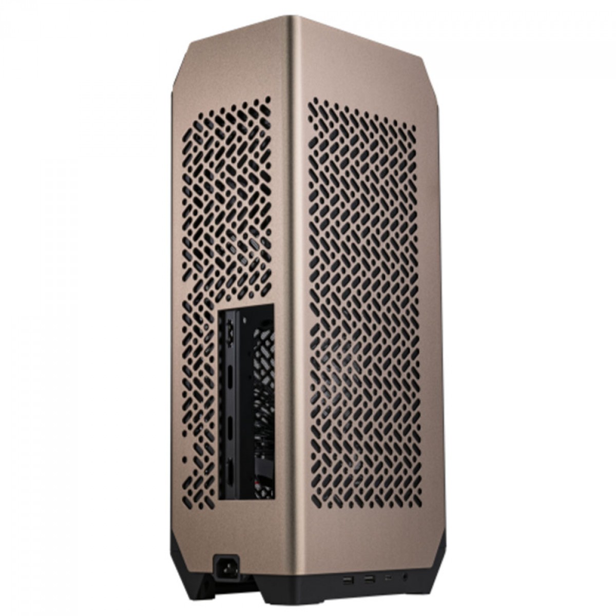 Gabinete Gamer Cooler Master Ncore 100 Max, Mini Tower, Mini ITX, Fonte 850W, Water Cooler 120mm, 1 fan, Bronze, NR100-ZNNN85-SL0