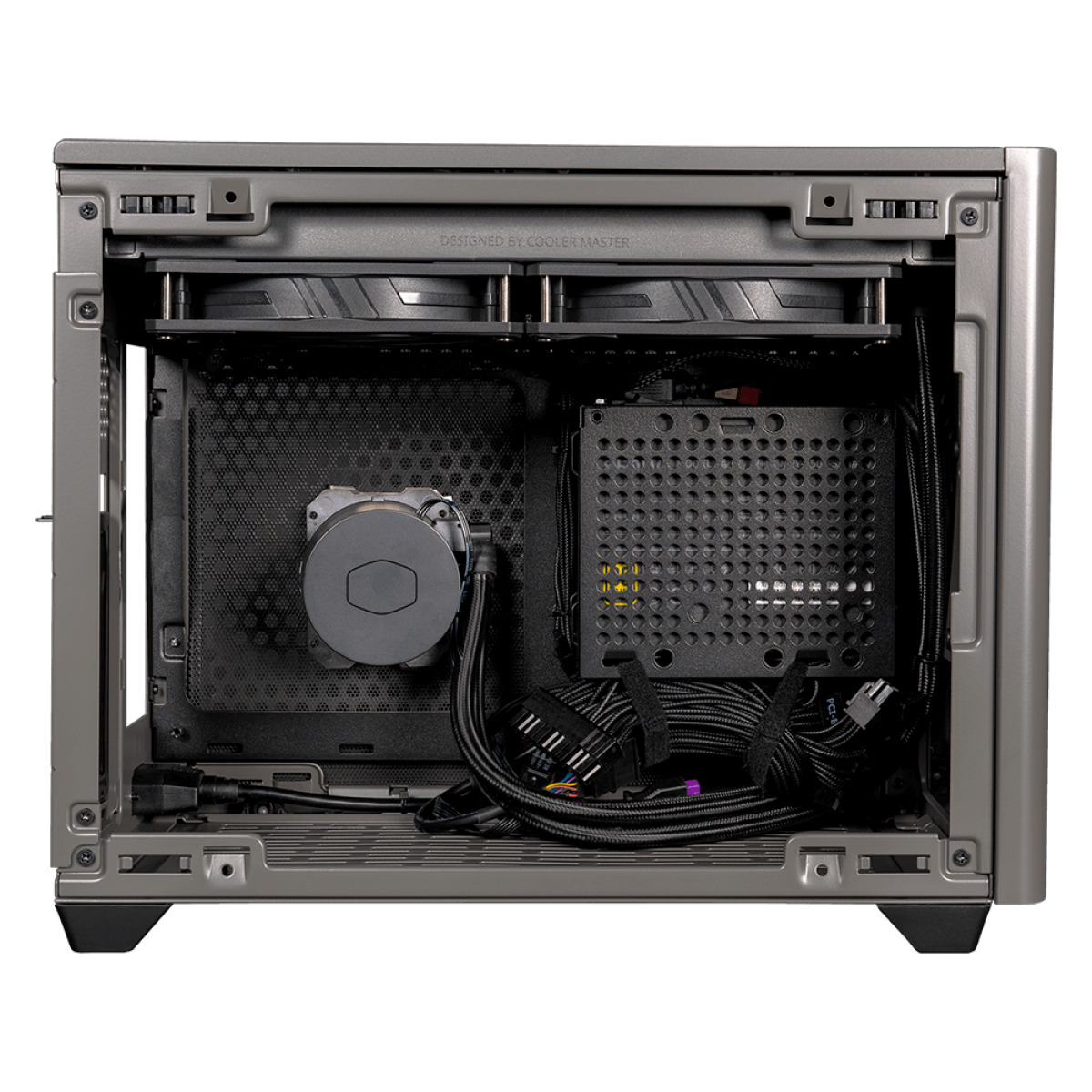 Gabinete Gamer Cooler Master NR200P MAX, Black, Mini ITX, Com Fonte (850W Gold) + WaterCooler 280mm, NR200P-MCNN85-SL0