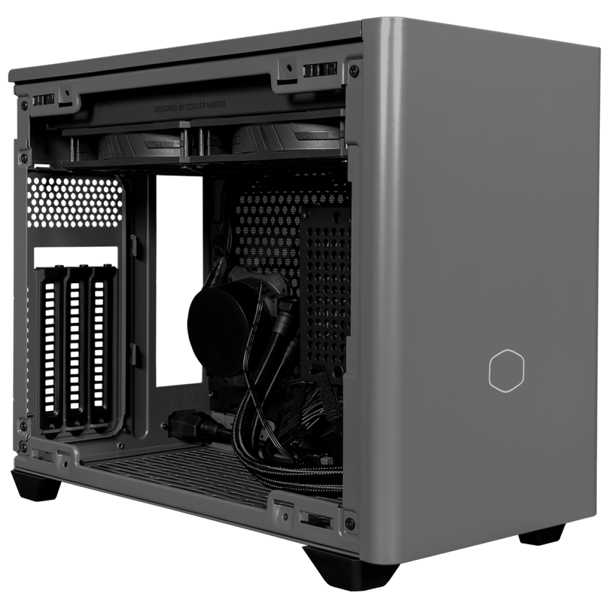 Gabinete Gamer Cooler Master NR200P MAX, Black, Mini ITX, Com Fonte (850W Gold) + WaterCooler 280mm, NR200P-MCNN85-SL0