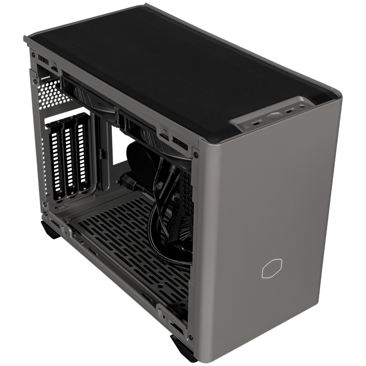 Gabinete Gamer Cooler Master NR200P MAX, Black, Mini ITX, Com Fonte (850W Gold) + WaterCooler 280mm, NR200P-MCNN85-SL0